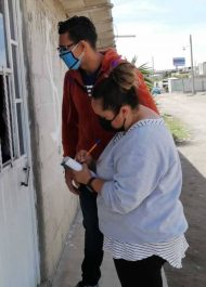 Raquel and her husband Gabriel sharing God’s Word